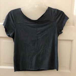 Suede grey short sleeve, size XS